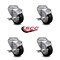 Service Caster 3.5 Inch Black Polyurethane Wheel Swivel Bolt Hole Caster Set with Brake SCC SCC-BH20S3514-PPUB-BLK-TLB-4 - alternate 2